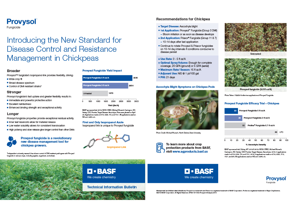 Storyboard - BASF Tech Bulletin Provysol Chickpea 2019