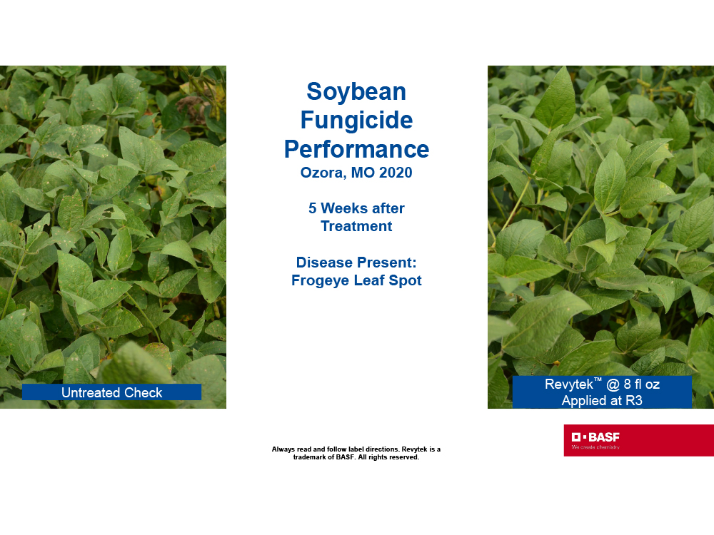 Storyboard - Revytek Soybean Fungicide Performance, Ozora Missouri